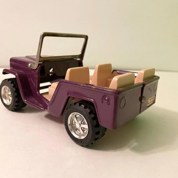 Vintage Buddy L Purple  Flower Power Jeep 6 Inch Long Toy Incomplete - Picture 13 of 14